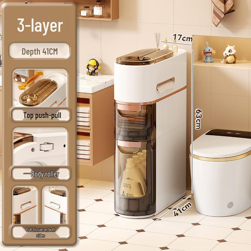 Отдельно стоящий шкаф для ванной комнаты с многоярусным хранением в ящиках Gap Cabinet