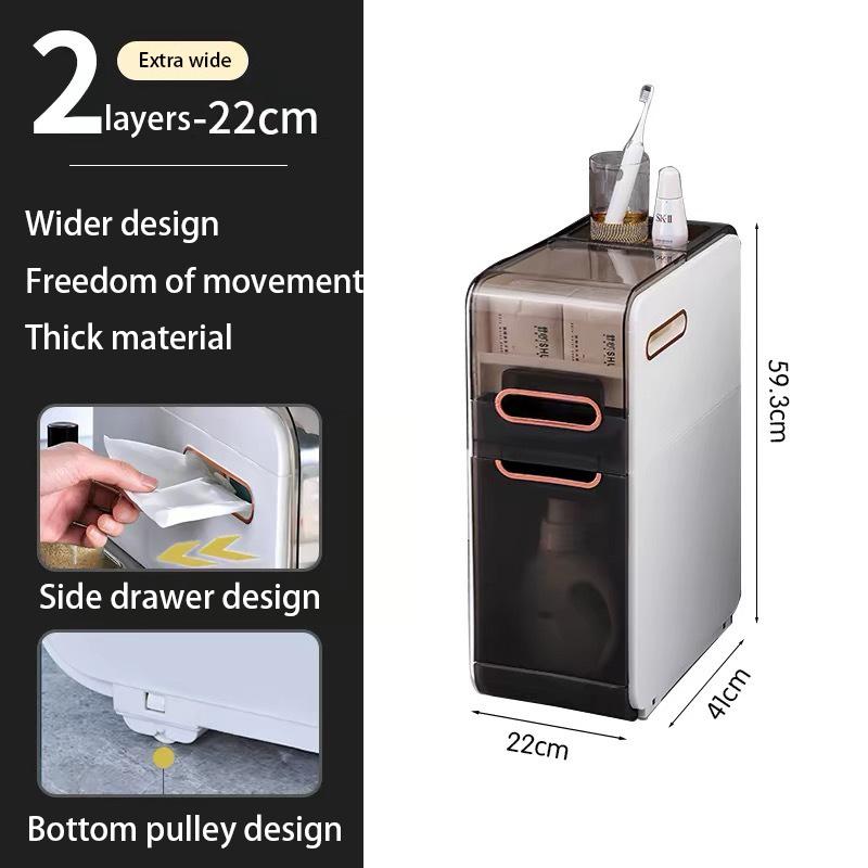 Органайзер для ванной комнаты, отдельно стоящий туалетный шкаф с держателем для бумаги, узкий тонкий напольный шкаф для ванной комнаты S белый